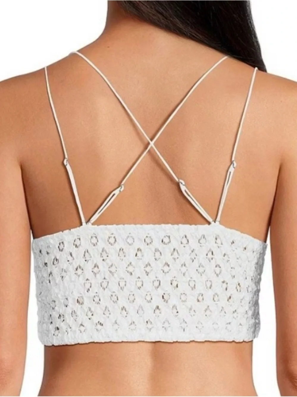 Free People White & Beige Adele Bralette Bundle - Med